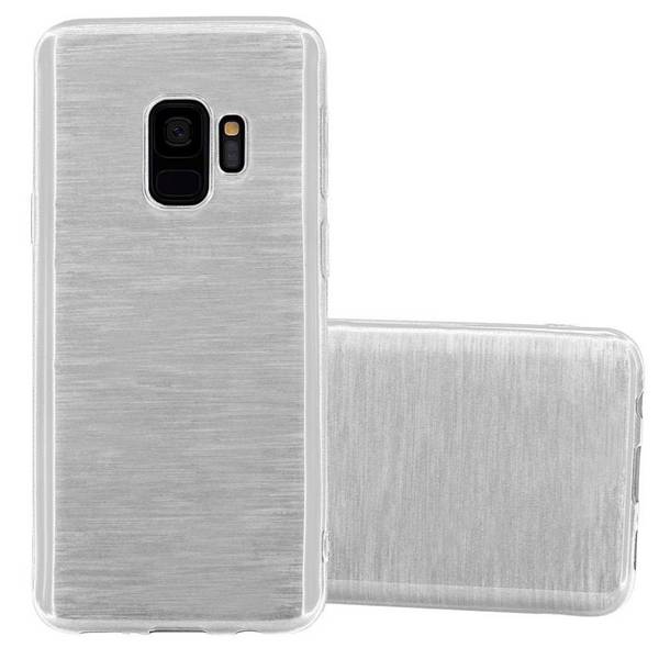 Cadorabo Hülle für Samsung Galaxy S9 Schutz Hülle in Silber Schutzhülle TPU Silikon Etui Case Cover