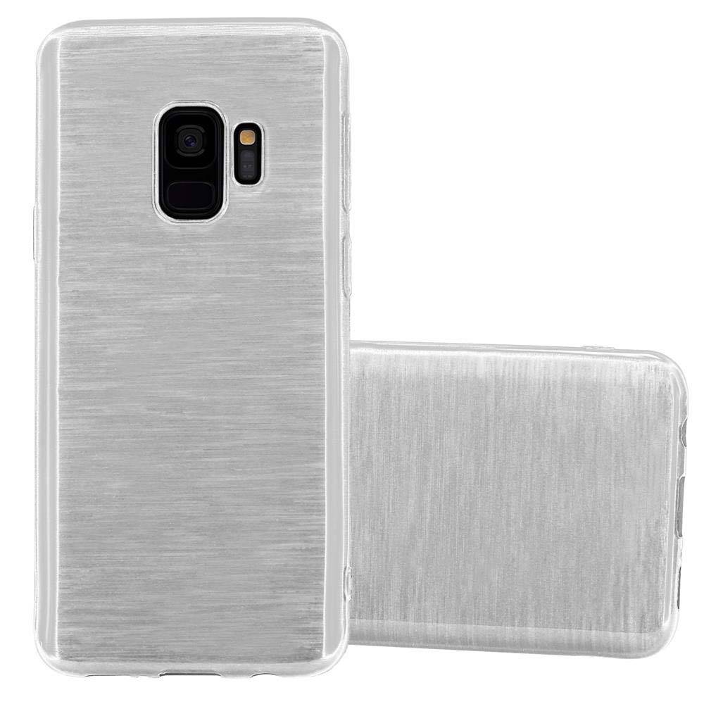 Cadorabo Hülle für Samsung Galaxy S9 Schutz Hülle in Silber Schutzhülle TPU Silikon Etui Case Cover-0