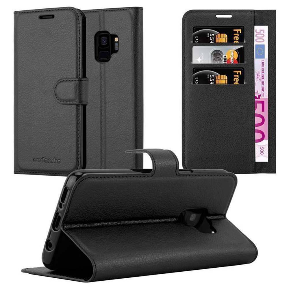 Cadorabo Hülle für Samsung Galaxy S9 Schutz Hülle in Schwarz Handyhülle Etui Case Cover Magnetverschluss-0
