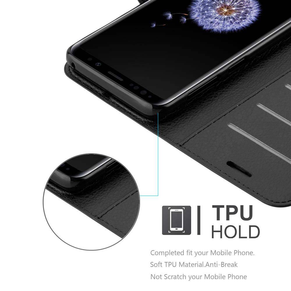 Cadorabo Hülle für Samsung Galaxy S9 Schutz Hülle in Schwarz Handyhülle Etui Case Cover Magnetverschluss-2