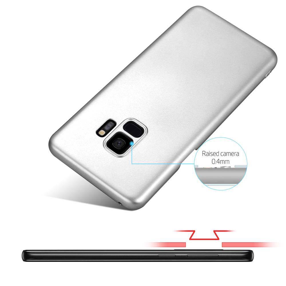 Cadorabo Hülle für Samsung Galaxy S9 Schutzhülle in Silber Hard Case Handy Hülle Etui-3