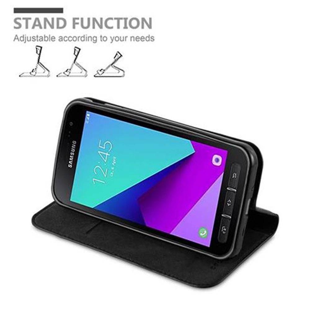 Cadorabo Hülle für Samsung Galaxy XCover 4 / XCover 4s Schutz Hülle in Schwarz Handyhülle Etui Case Cover-3