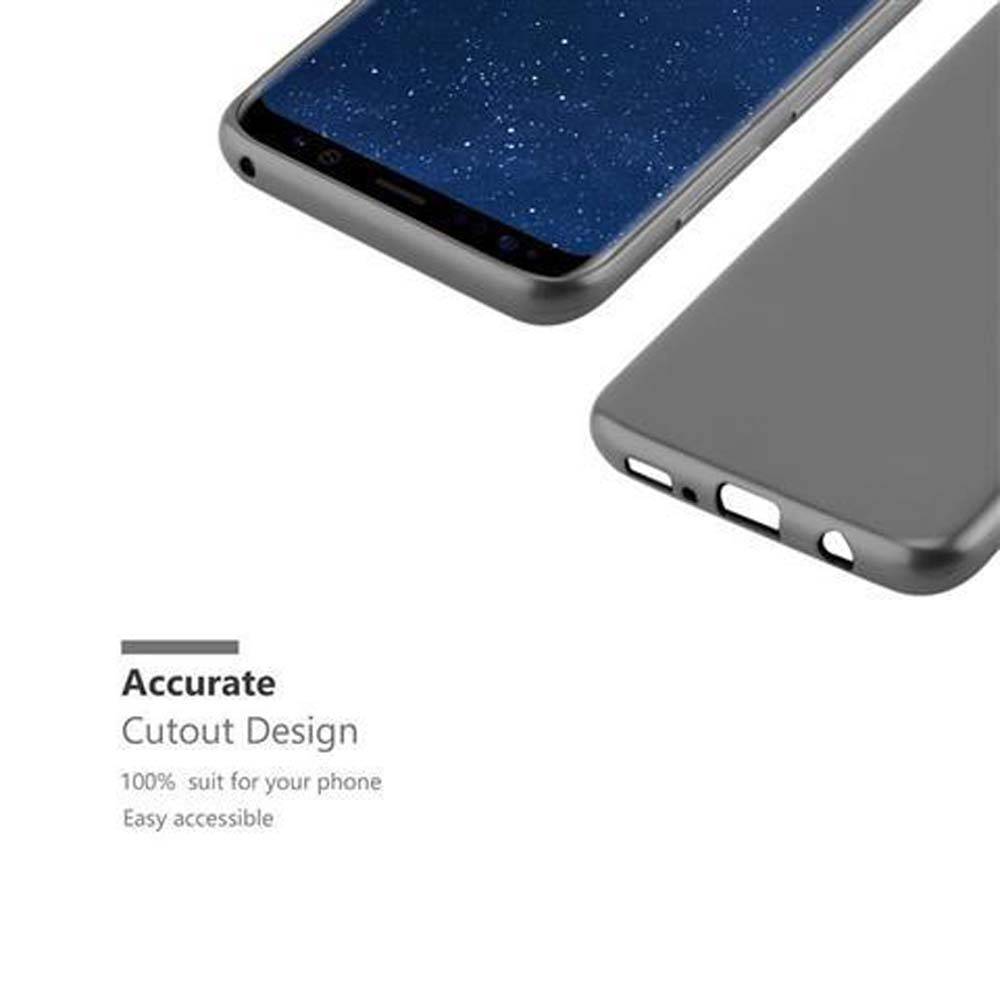 Cadorabo Schutzhülle für Samsung Galaxy S8 Hülle in Grau Handyhülle TPU Silikon Etui Cover Case-1