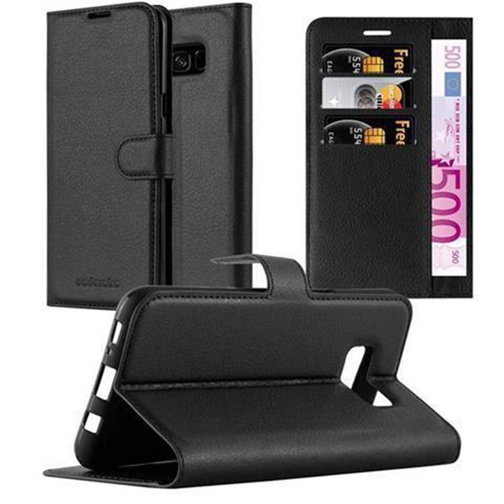Cadorabo Hülle für Samsung Galaxy S8 Schutz Hülle in Schwarz Handyhülle Etui Case Cover Magnetverschluss-0
