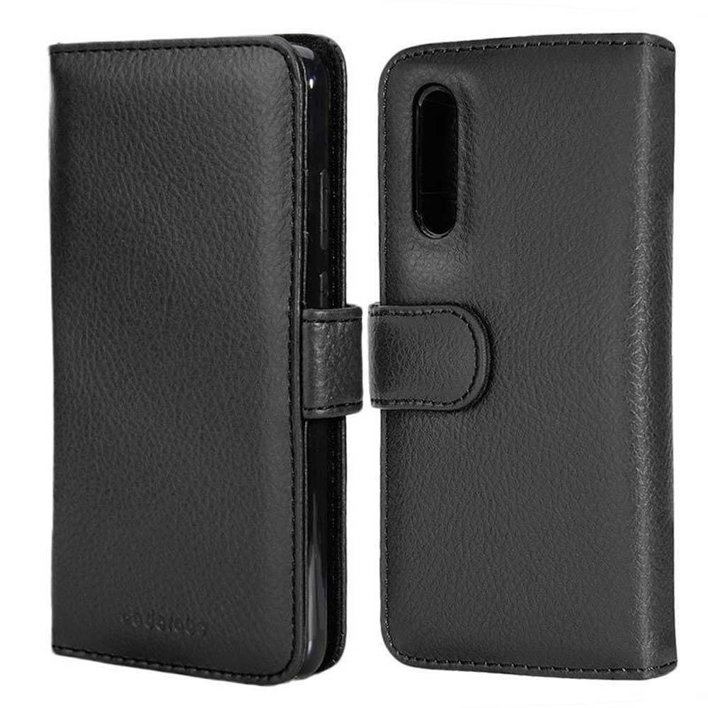 Cadorabo Hülle für Huawei P20 in Schwarz Backcover Handy Schutz Hülle Book Case Booklet Kartenfächer-2
