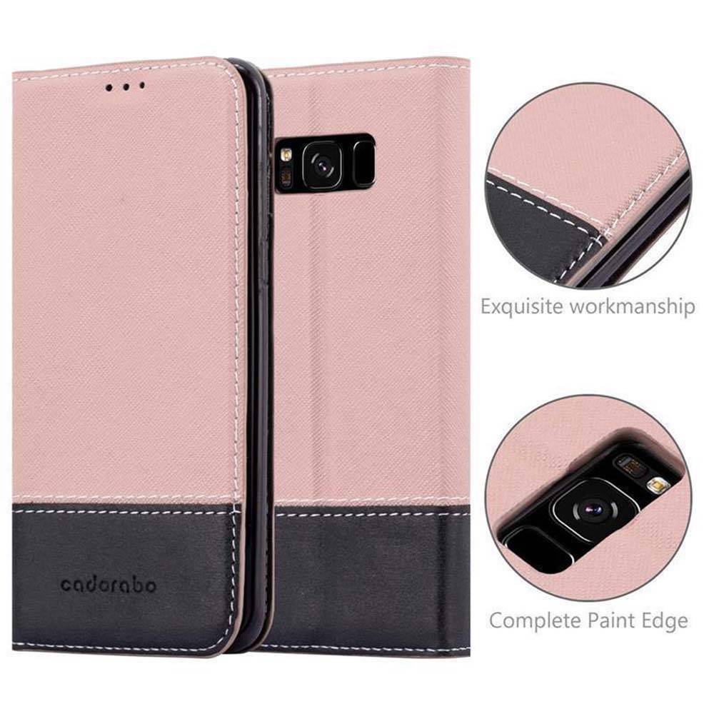 Cadorabo Hülle für Samsung Galaxy S8 Schutzhülle in Rosa SHandyhülle Book Case Etui Kunstleder-1