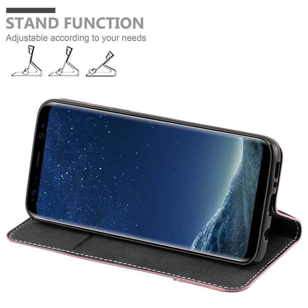 Cadorabo Hülle für Samsung Galaxy S8 Schutzhülle in Rosa SHandyhülle Book Case Etui Kunstleder-3