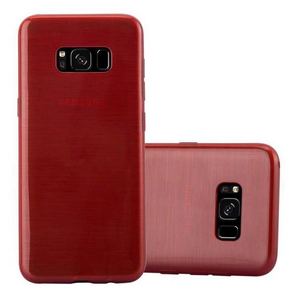Cadorabo Hülle für Samsung Galaxy S8 Schutz Hülle in Rot Schutzhülle TPU Silikon Etui Case Cover