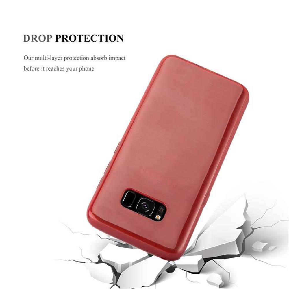 Cadorabo Hülle für Samsung Galaxy S8 Schutz Hülle in Rot Schutzhülle TPU Silikon Etui Case Cover-2