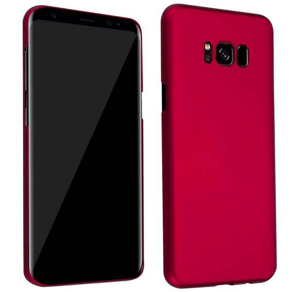 Cadorabo Hülle für Samsung Galaxy S8 Schutzhülle in Rot Hard Case Handy Hülle Etui