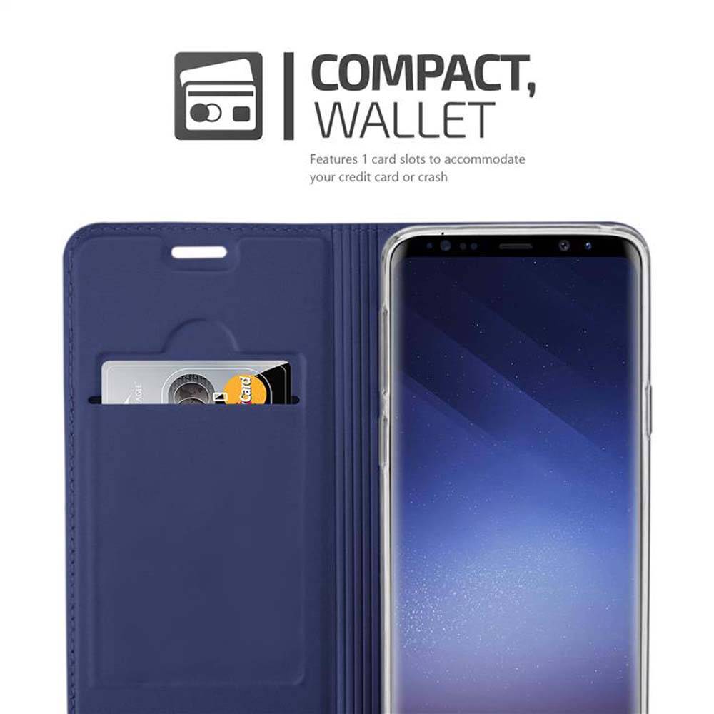 Cadorabo Handyhülle für Samsung Galaxy S9 Schutz Hülle in Blau Cover Etui Book Case Booklet-3