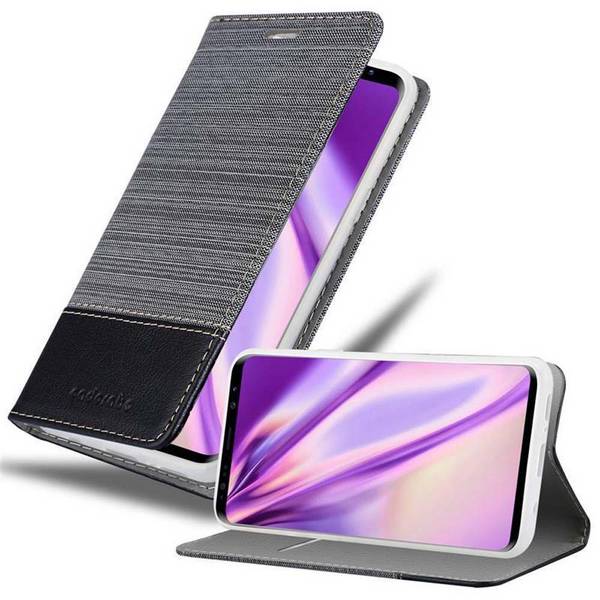 Cadorabo Hülle für Samsung Galaxy S9 Schutzhülle in Grau Handy Hülle Etui Book Case Cover
