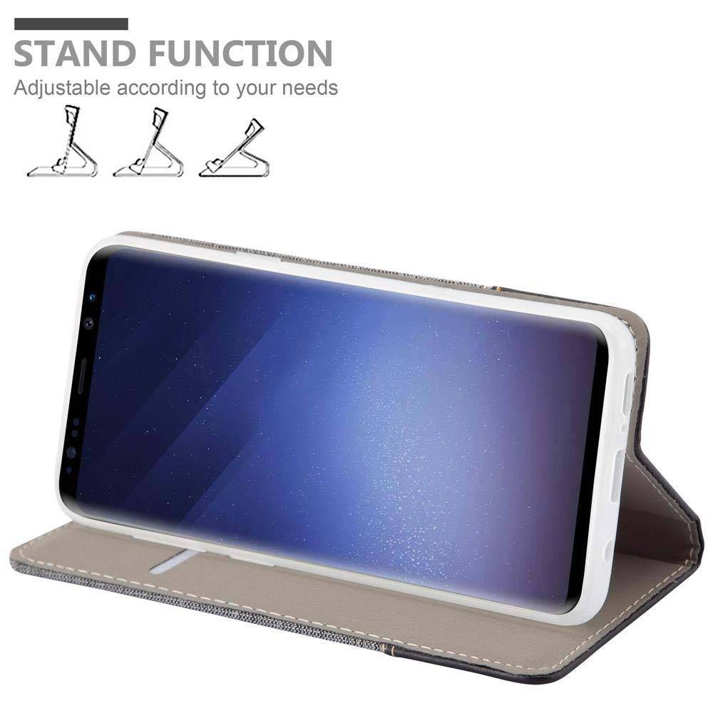 Cadorabo Hülle für Samsung Galaxy S9 Schutzhülle in Grau Handy Hülle Etui Book Case Cover-3