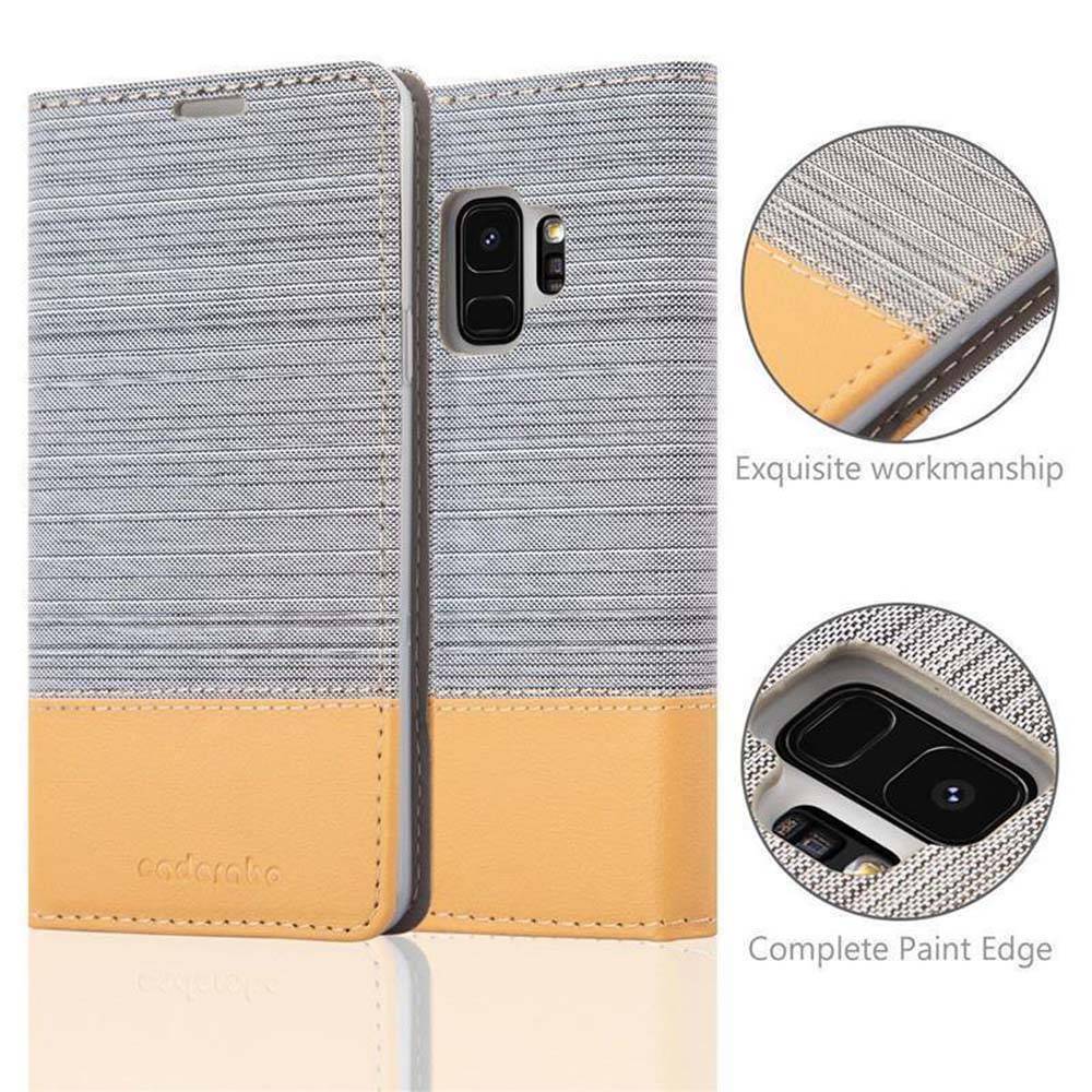 Cadorabo Hülle für Samsung Galaxy S9 Schutzhülle in Grau Handy Hülle Etui Book Case Cover-1