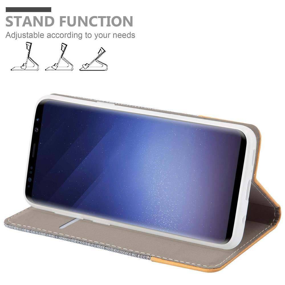 Cadorabo Hülle für Samsung Galaxy S9 Schutzhülle in Grau Handy Hülle Etui Book Case Cover-3