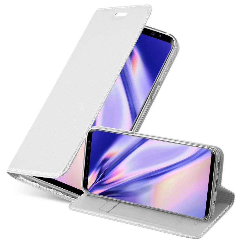 Cadorabo Handyhülle für Samsung Galaxy S9 Schutz Hülle in Silber Cover Etui Book Case Booklet-0