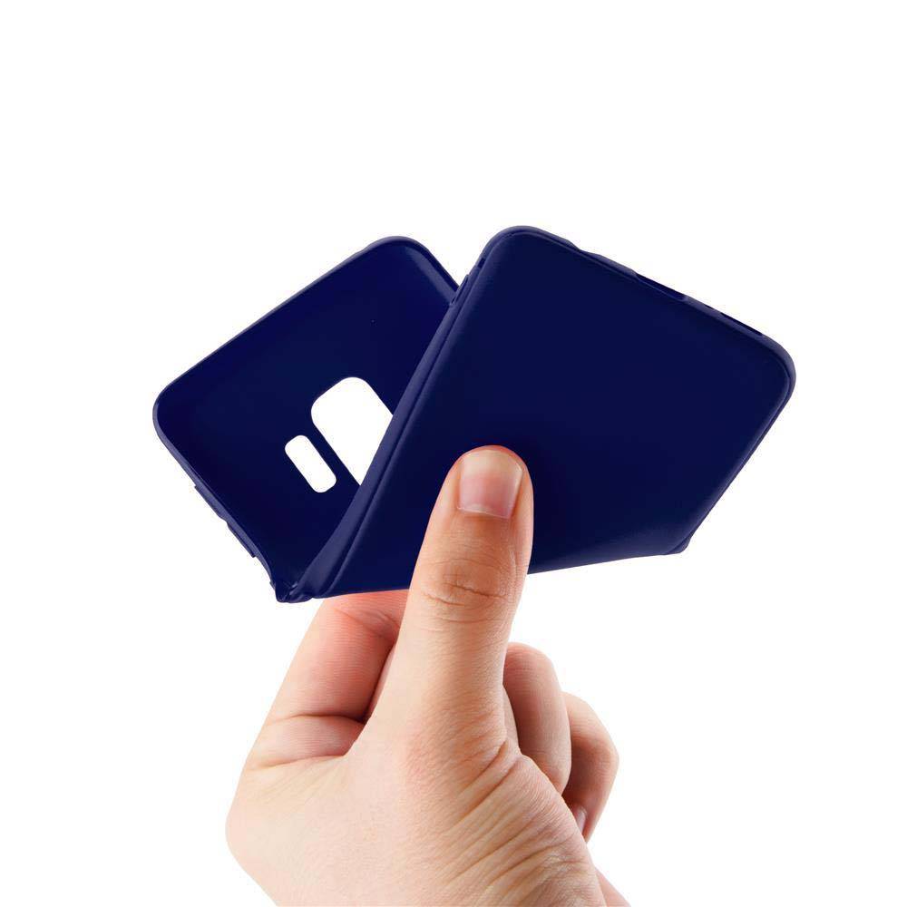 Cadorabo Schutzhülle für Samsung Galaxy S9 Hülle in Blau Handyhülle TPU Etui Cover Case-3