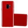 Cadorabo Hülle kompatibel mit Samsung Galaxy S9 in ROT - Schutzhülle im Brushed Design