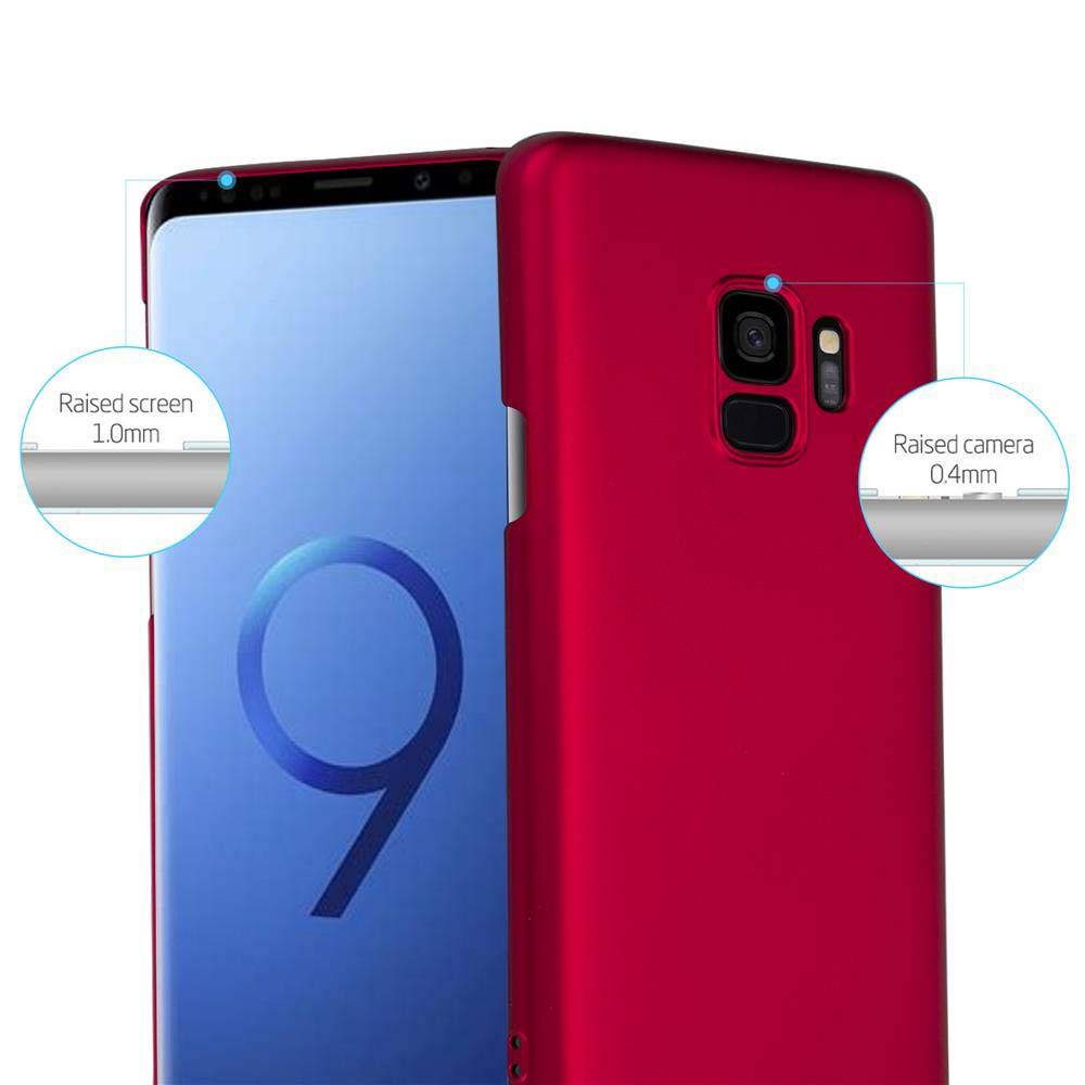 Cadorabo Hülle für Samsung Galaxy S9 Schutzhülle in Rot Hard Case Handy Hülle Etui-1