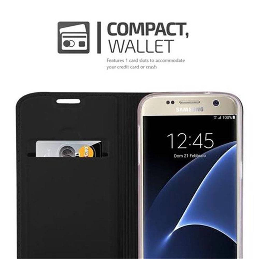 Cadorabo Handyhülle für Samsung Galaxy S7 Schutz Hülle in Schwarz Cover Etui Book Case Booklet-3