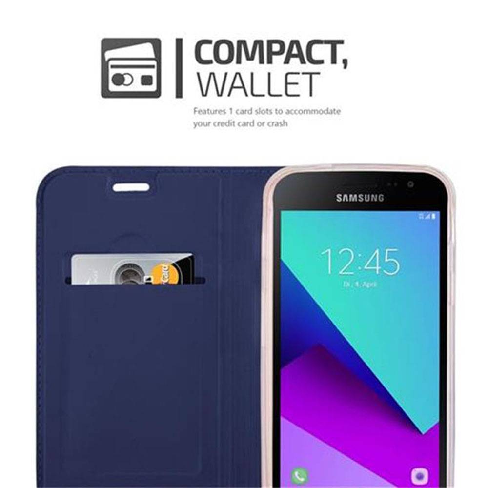 Cadorabo Handyhülle für Samsung Galaxy XCover 4 / XCover 4s Schutz Hülle in Blau Cover Etui Book Case Booklet-3