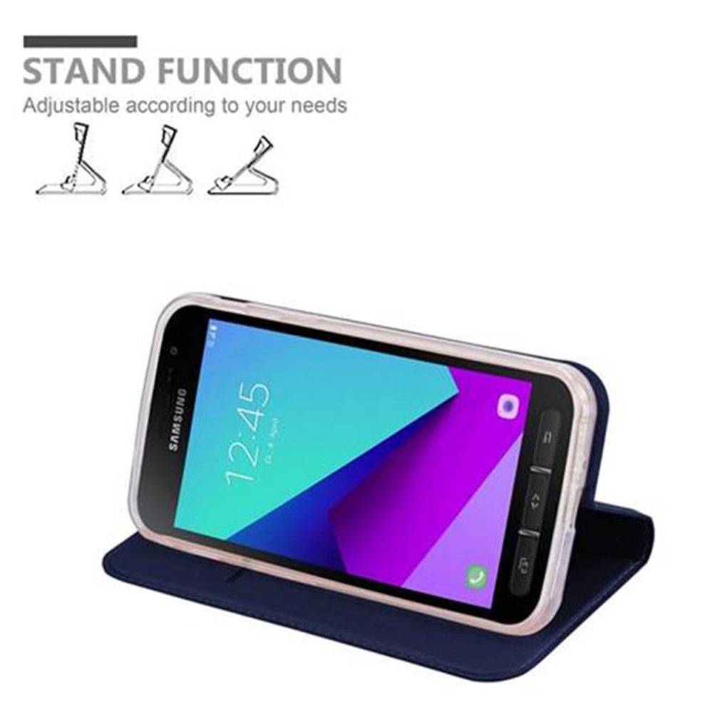 Cadorabo Handyhülle für Samsung Galaxy XCover 4 / XCover 4s Schutz Hülle in Blau Cover Etui Book Case Booklet-4