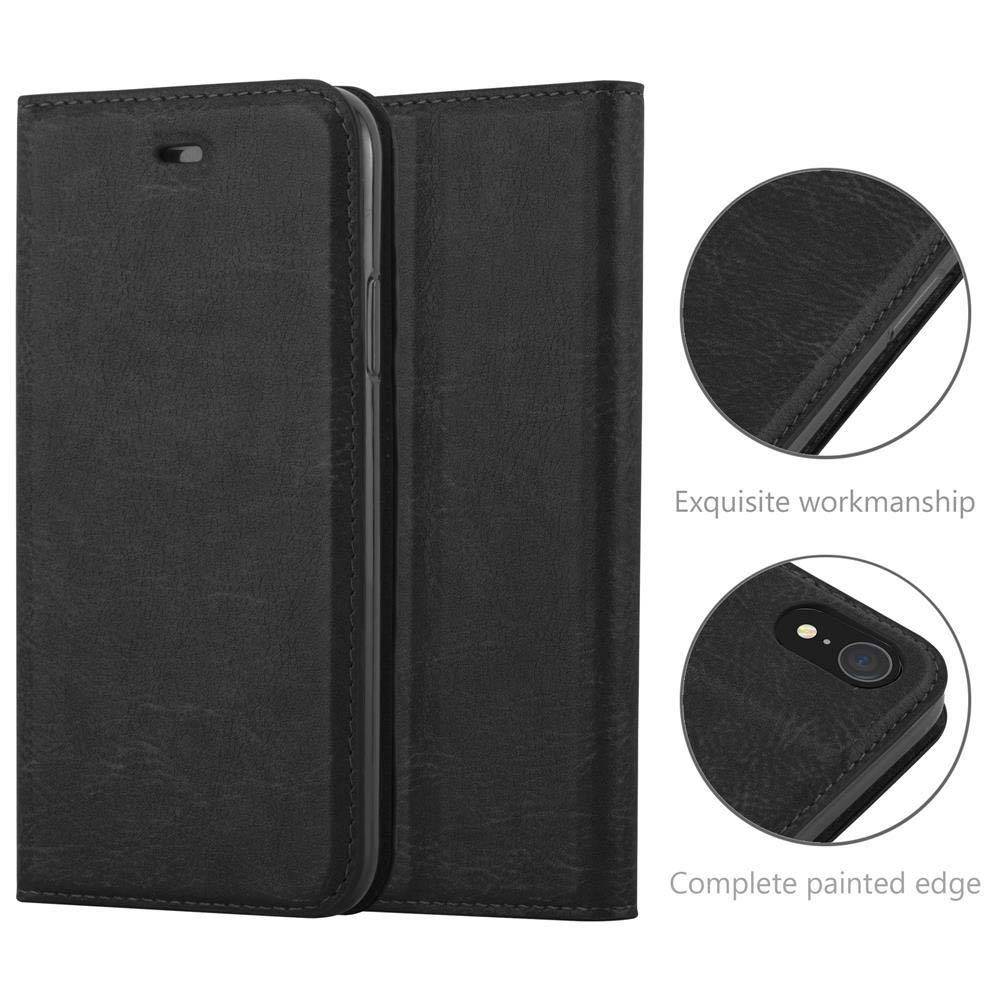 Cadorabo Hülle für Apple iPhone XR Schutz Hülle in Schwarz Handyhülle Etui Case Cover Magnetverschluss-1