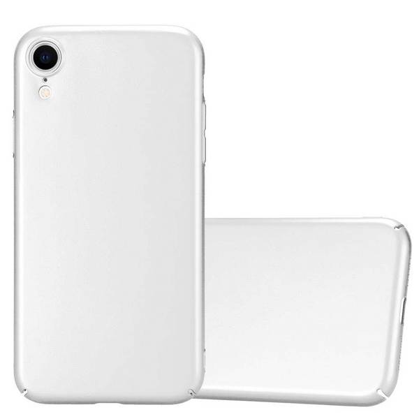 Cadorabo Hülle für Apple iPhone XR Schutzhülle in Silber Hard Case Handy Hülle Etui
