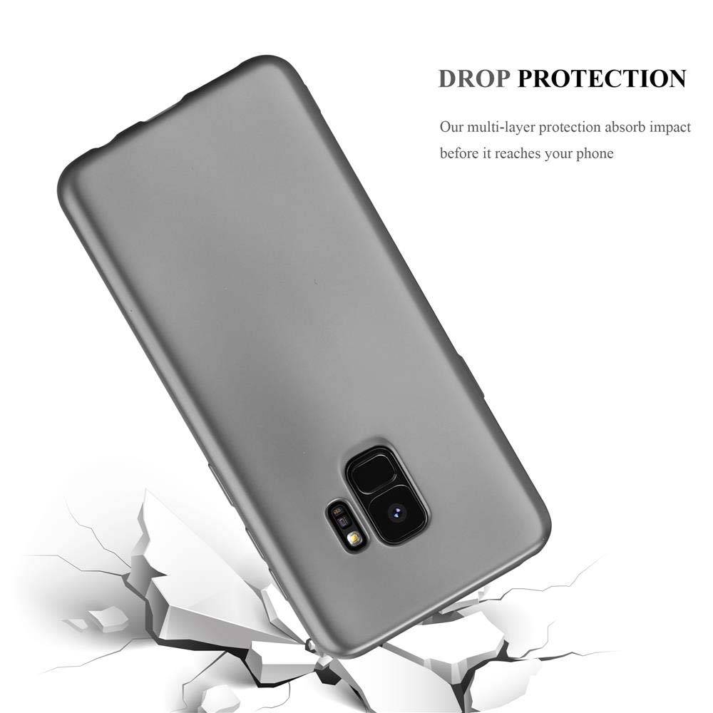Cadorabo Schutzhülle für Samsung Galaxy S9 Hülle in Grau Handyhülle TPU Silikon Etui Cover Case-2