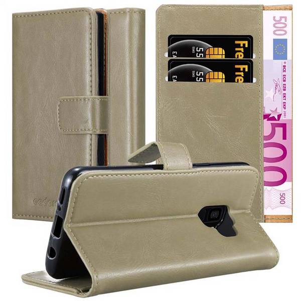 Cadorabo Hülle für Samsung Galaxy S9 Schutzhülle in Braun Handyhülle Book Tasche Case Etui Luxury