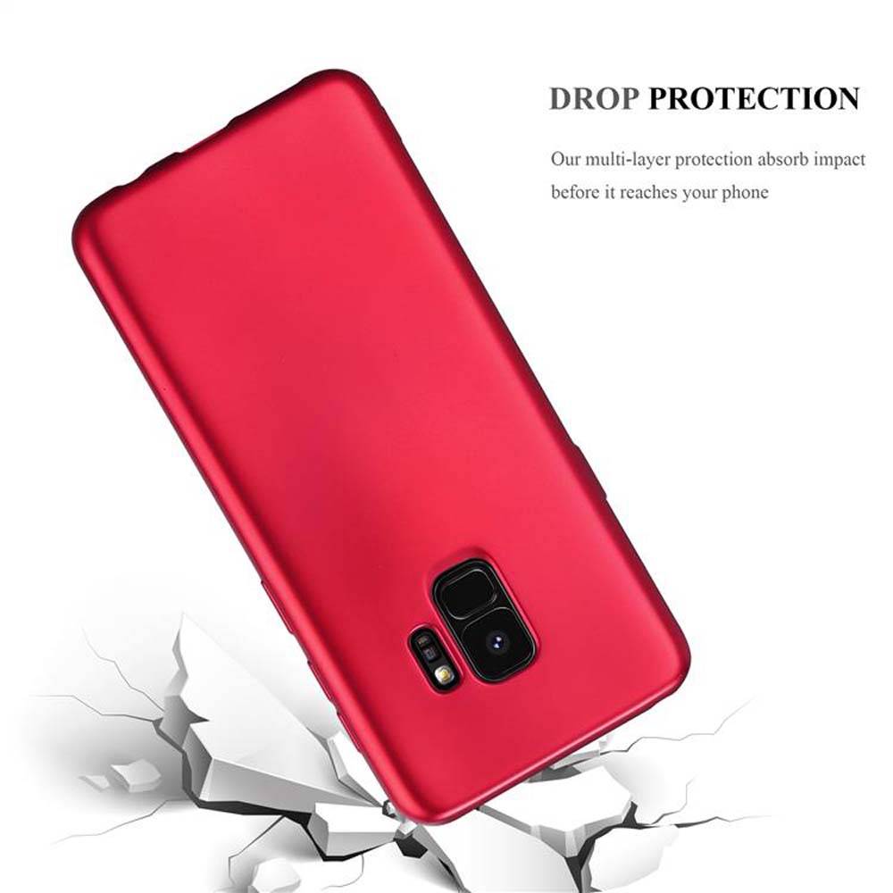Cadorabo Schutzhülle für Samsung Galaxy S9 Hülle in Rot Handyhülle TPU Silikon Etui Cover Case-2