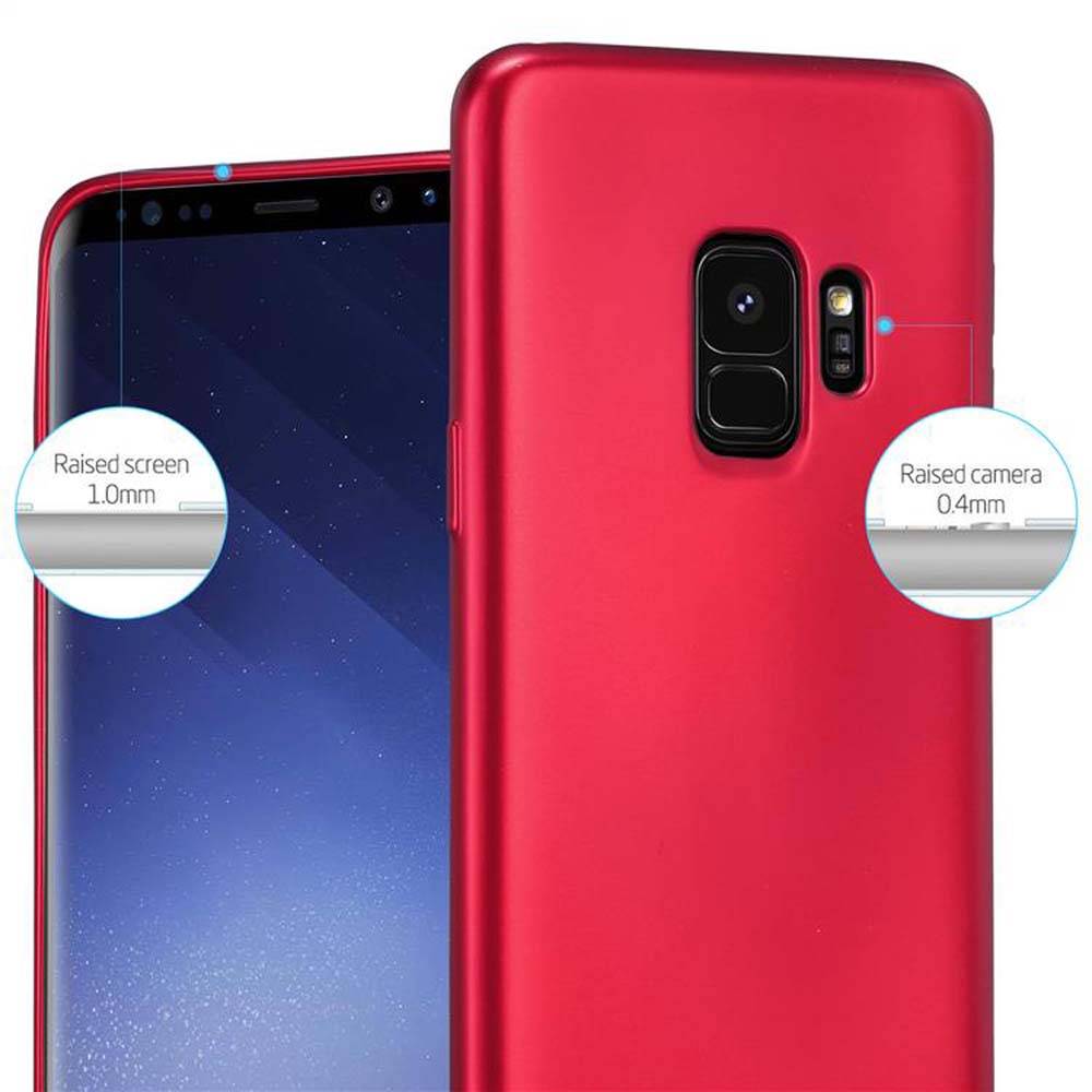 Cadorabo Schutzhülle für Samsung Galaxy S9 Hülle in Rot Handyhülle TPU Silikon Etui Cover Case-3