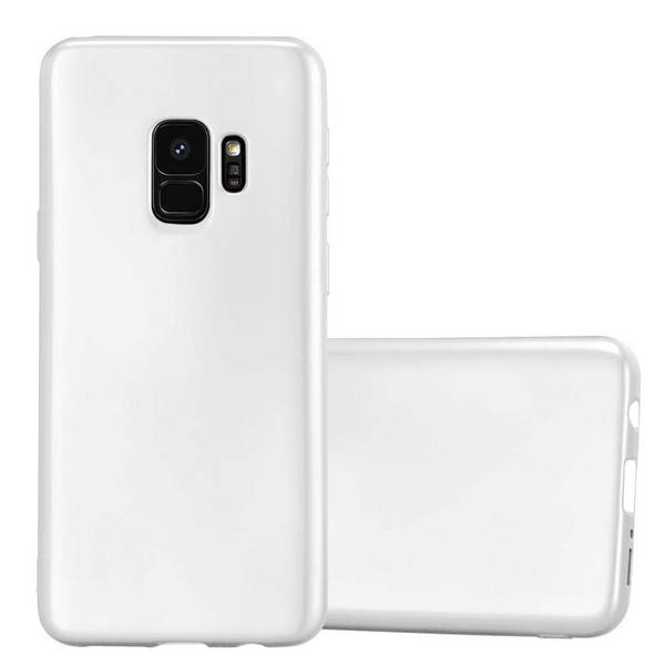 Cadorabo Schutzhülle für Samsung Galaxy S9 Hülle in Silber Handyhülle TPU Silikon Etui Cover Case