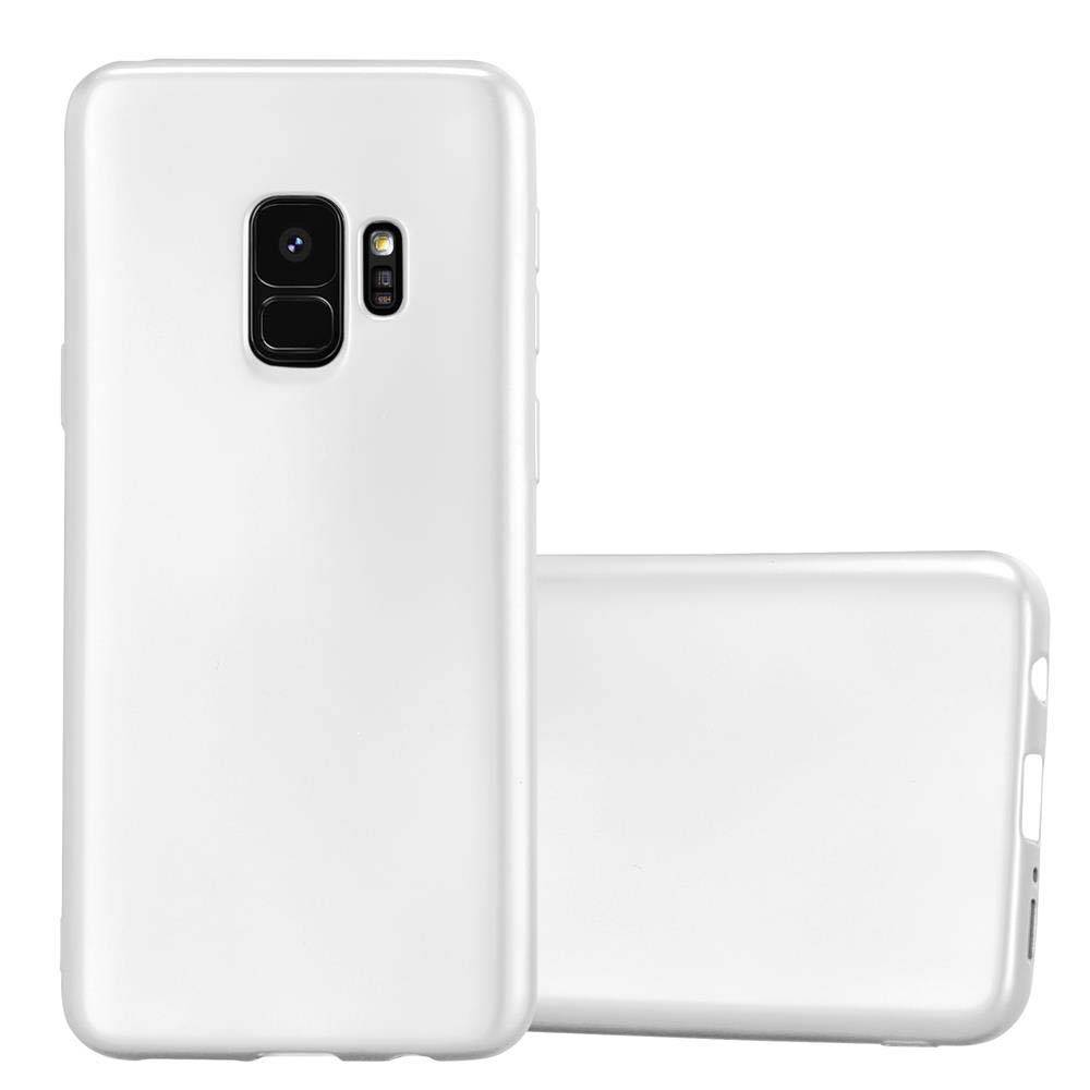 Cadorabo Schutzhülle für Samsung Galaxy S9 Hülle in Silber Handyhülle TPU Silikon Etui Cover Case-0