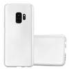 Cadorabo Schutzhülle für Samsung Galaxy S9 Hülle in Silber Handyhülle TPU Silikon Etui Cover Case