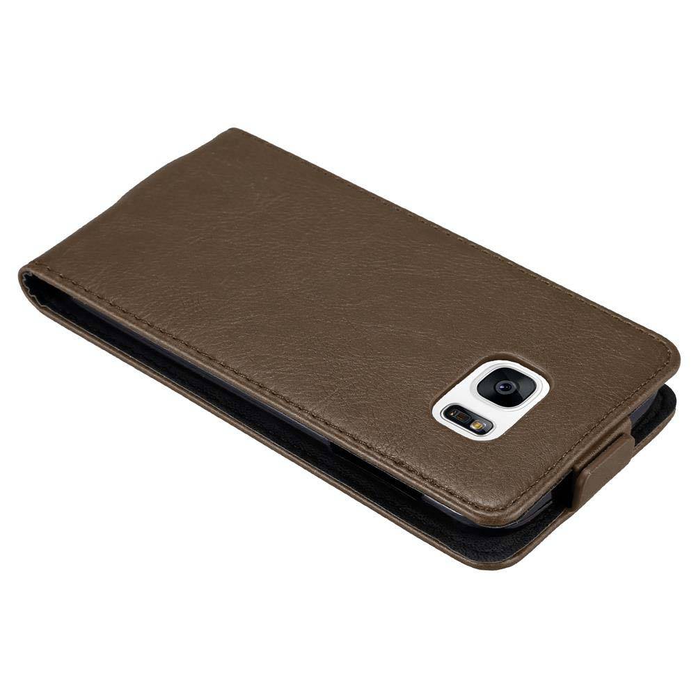 Cadorabo Hülle für Samsung Galaxy S7 Schutz Hülle in Braun Flip Etui Handyhülle Case Cover-2