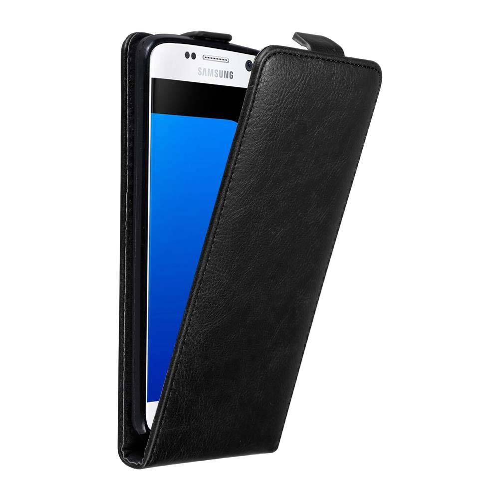 Cadorabo Hülle für Samsung Galaxy S7 Schutz Hülle in Schwarz Flip Etui Handyhülle Case Cover-0