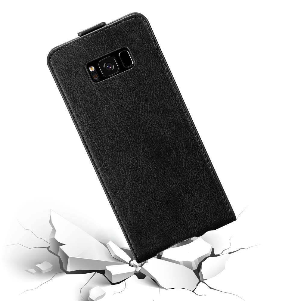 Cadorabo Hülle für Samsung Galaxy S8 Schutz Hülle in Schwarz Flip Etui Handyhülle Case Cover-3