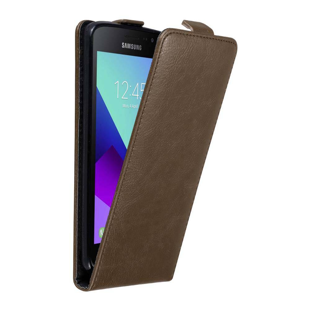 Cadorabo Hülle für Samsung Galaxy XCover 4 / XCover 4s Schutz Hülle in Braun Flip Etui Handyhülle Case Cover-0