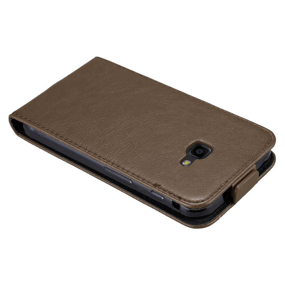 Cadorabo Hülle für Samsung Galaxy XCover 4 / XCover 4s Schutz Hülle in Braun Flip Etui Handyhülle Case Cover-2