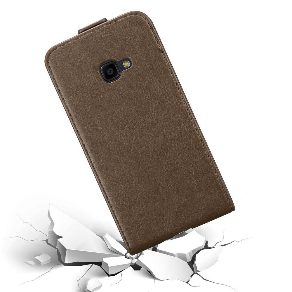 Cadorabo Hülle für Samsung Galaxy XCover 4 / XCover 4s Schutz Hülle in Braun Flip Etui Handyhülle Case Cover-3
