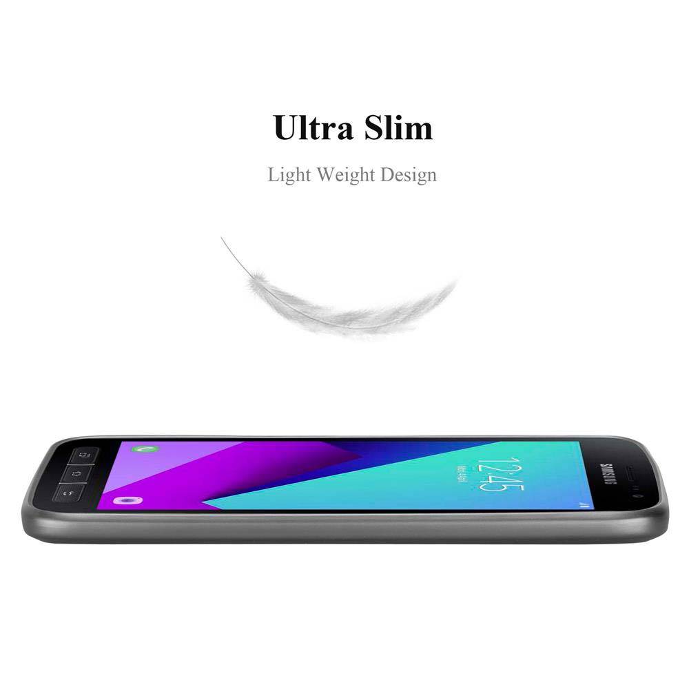 Cadorabo Schutzhülle für Samsung Galaxy XCover 4 / XCover 4s Hülle in Grau Handyhülle TPU Silikon Etui Cover Case-1