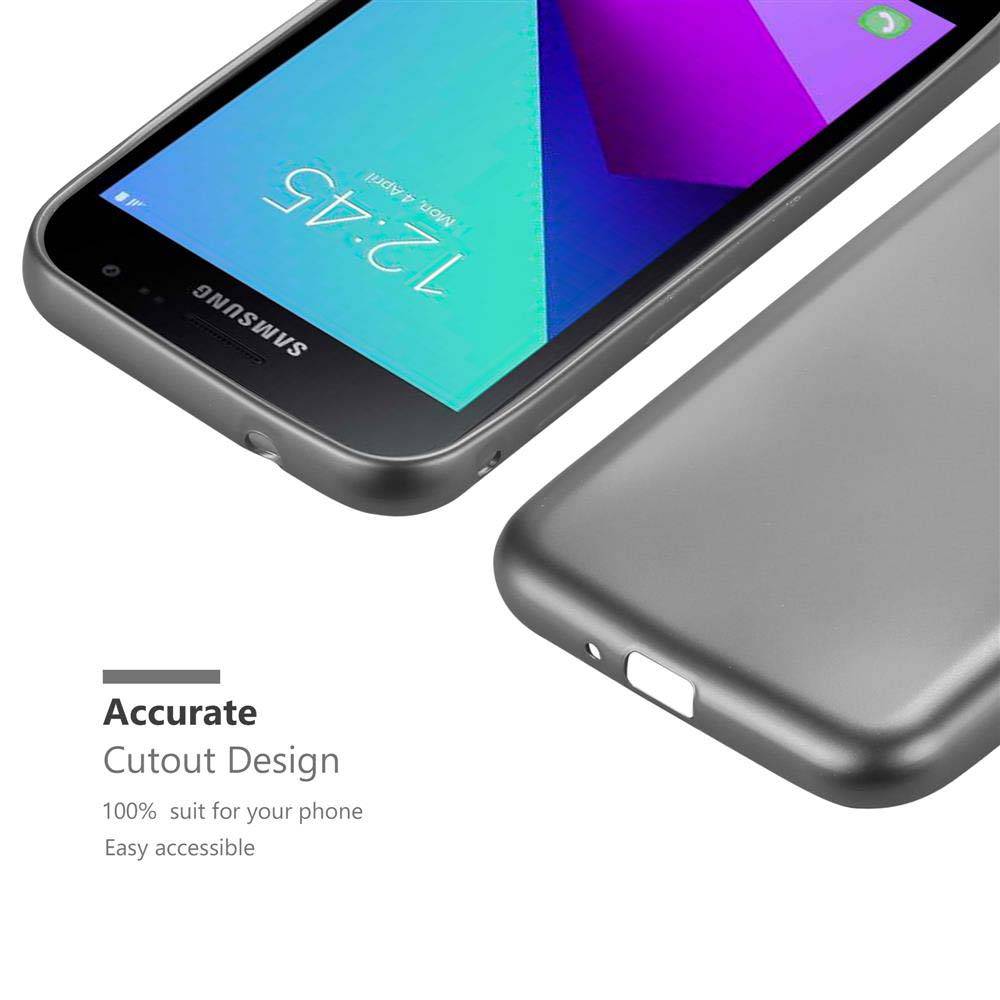 Cadorabo Schutzhülle für Samsung Galaxy XCover 4 / XCover 4s Hülle in Grau Handyhülle TPU Silikon Etui Cover Case-4