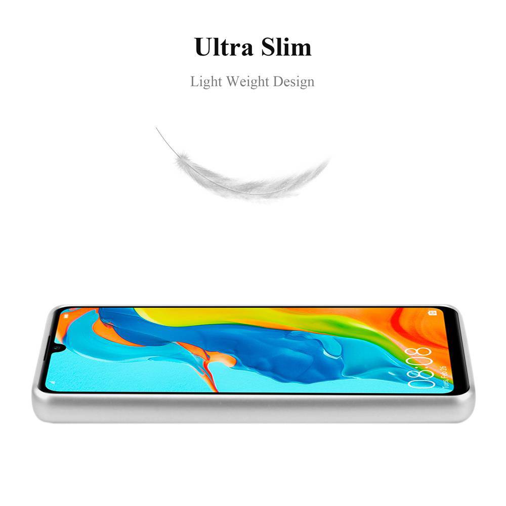 Cadorabo Schutzhülle für Huawei P30 LITE Hülle in Silber Handyhülle TPU Silikon Etui Cover Case-1