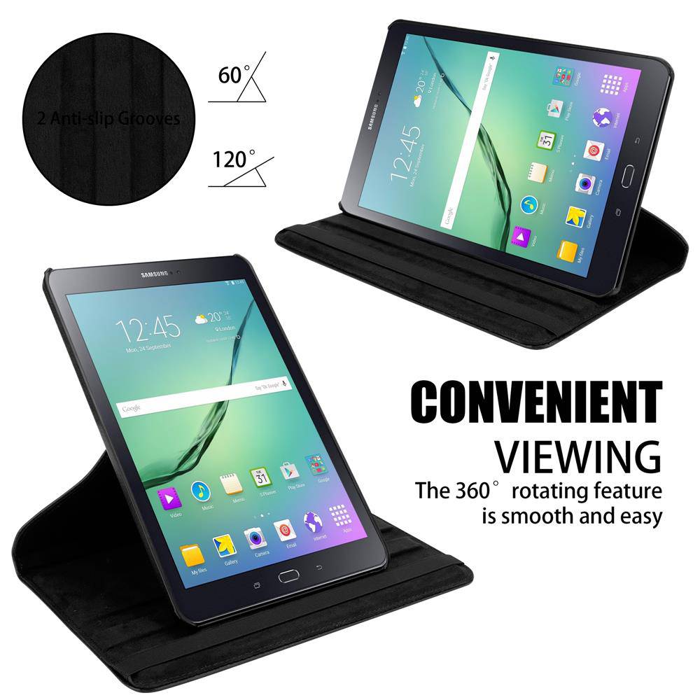 Cadorabo Hülle für Samsung Galaxy Tab S2 (8 Zoll) Tablet Schutz Hülle in Schwarz Schutzhülle Etui Case Tasche Cover-3