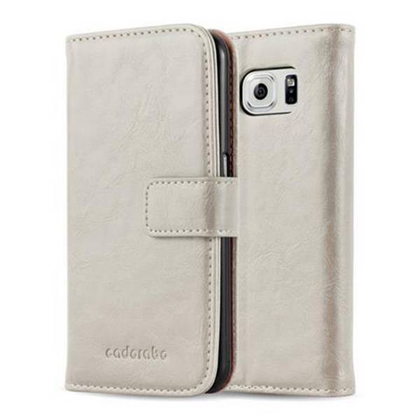 Cadorabo Hülle für Samsung Galaxy S6 Schutzhülle in Braun Handyhülle Book Tasche Case Etui Luxury