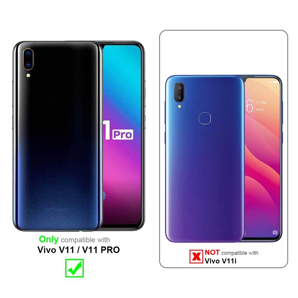Cadorabo Handytasche mit Gürtelclip kompatibel mit Vivo V11 / V11 PRO Hülle in Schwarz - Schutzhülle mit Karabinerhaken-1