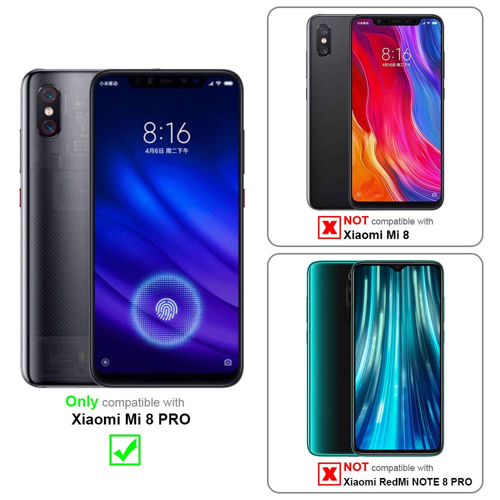 Cadorabo Handykette für Xiaomi Mi 8 PRO in Orange - Handy Schutz Hülle Necklace mit Verstellbaren Band Kordel zum-1