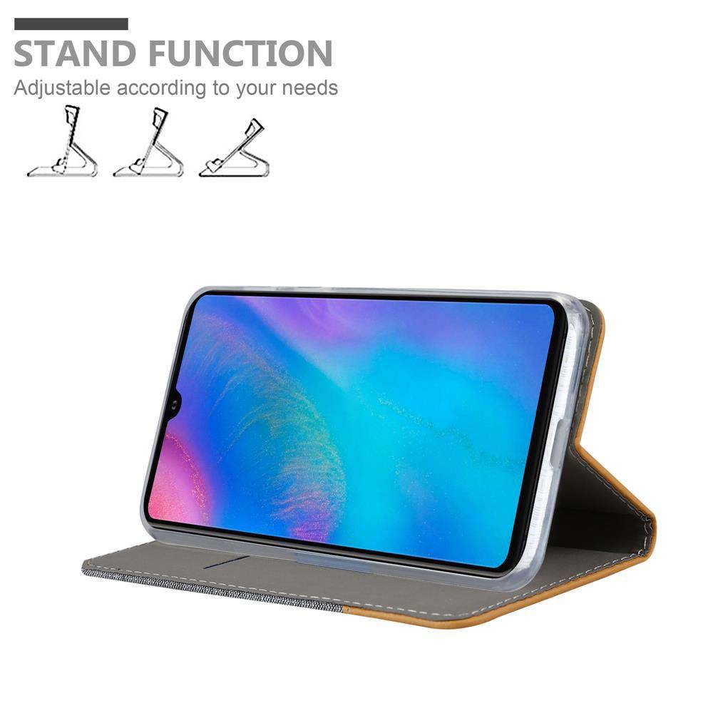 Cadorabo Hülle für Huawei P30 Schutzhülle in Grau Handy Hülle Etui Book Case Cover-3