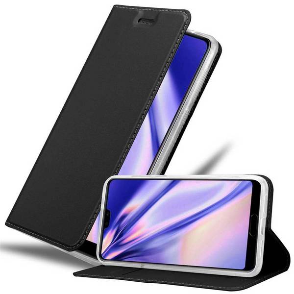 Cadorabo Handyhülle für Huawei P20 Schutz Hülle in Schwarz Cover Etui Book Case Booklet